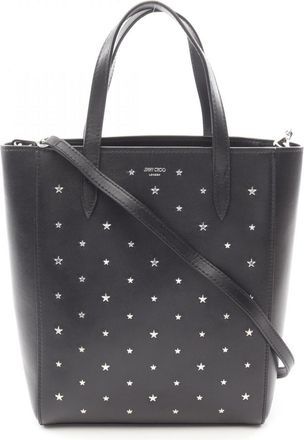 Jimmy Choo London Black Leather Tote Bag (Pre-Owned)