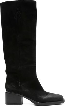 Elena Iachi Suède knielaarzen - Zwart