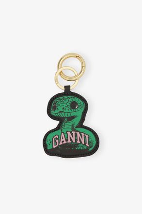 キーホルダー・キーリング Bou Heart Keyring - Ganni - Leather - Printed キーホルダー・キーリング Bou Heart Keyring - Ganni - Leather