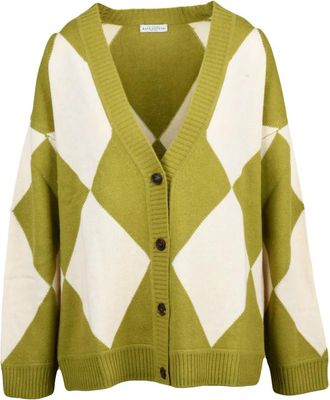Ballantyne Truien & Vesten, Dames, Veelkleurig, M, Wol, Cardigan met knopen