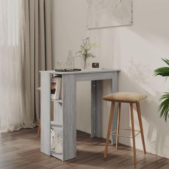 Berkfield Home Bar Table with Shelf Grey Sonoma 102x50x103.5 cm Engineered Wood