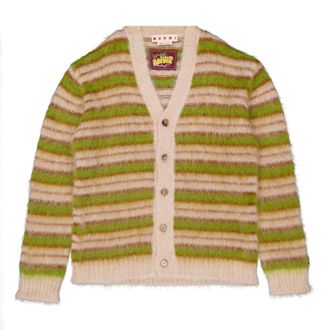 Marni V Neck Long-Sleeve Cardigan, Brand Size 48 ( US Size 38 )