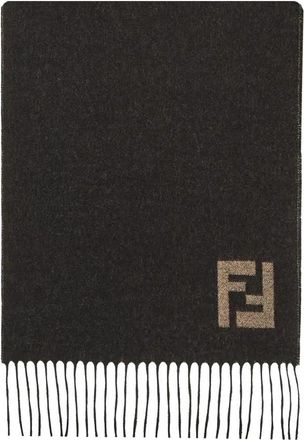 Fendi Fringed Logo-detail Scarf