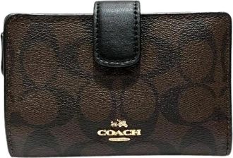 Coach Pre-owned Wallets, female, Brown, Size: ONE SIZE Pre-owned Canvas Wallet