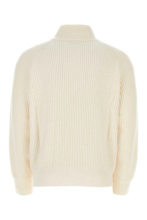 Le Kasha Mens Ivory Cashmere Sweater White Exterior: Organic Maglieria