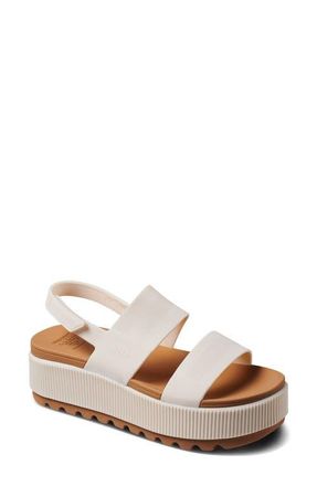 Reef Water Vista Platform Slingback Sandal in Cloud at Nordstrom, Size 10