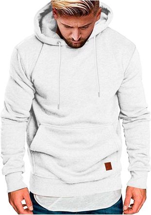 Generic Mens Hoodies Sweatshirts Long Sleeve Drawstring Hooded Top Classic Fit Hoodies for Men UK Outdoor Running Work Casual Pullover Tops Winter Comfy Hoody