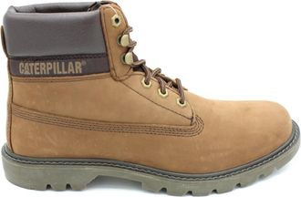 CAT Su&egrave;de Veters Rubberen Zool Laars - Heren - Veterlaarzen - Bruin - 42 EU - Su&egrave;de - Schoenen