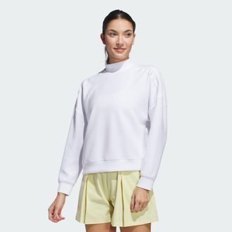 adidas adidas Performance Womens Beyond Spacer Mock Layer Sweatshirt - White - Size Large