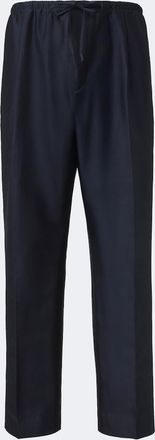 Bottega Veneta Pantalones rectos de algod&oacute;n y seda