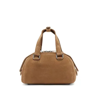 Diesel Embossed Logo Leather Top Handle Bag - Brown