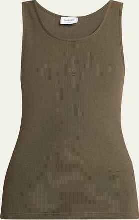 Saint Laurent YSL Embroidered Tank Top
