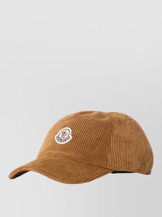 Moncler baseball cap structured corduroy texture curved brim