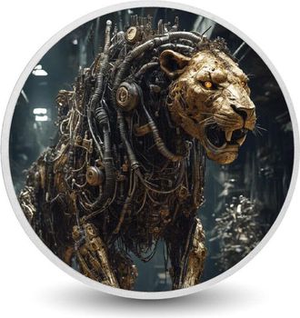 OEM El Auge De La Tecnolog&iacute;a: Moneda De Plata De 1 Oz De Le&oacute;n Mec&aacute;nico