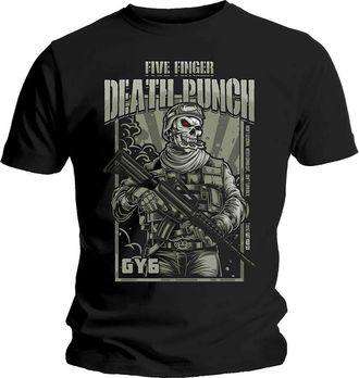 Five Finger Death Punch Mens FFDPTS29MB T-Shirt, Black (Black Black), XXL (44-46)