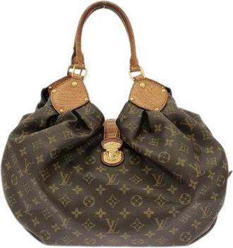 Louis Vuitton Pre-owned Monogram Alligator XL Schoudertas - Dames - Vintage Handtas - Bruin - ONE Size - Leer - Vintage