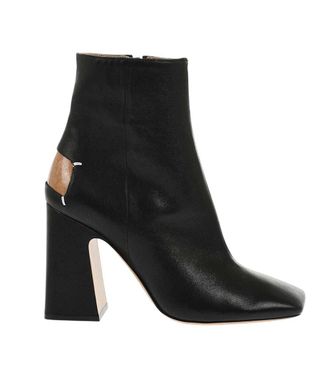 Maison Margiela Black Leather Ankle Boots