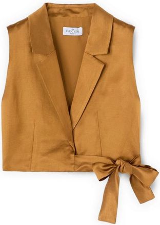 Motivi Suit Vests - Dames - Gillet - Geel - 2XL - Linnen - Kostuums