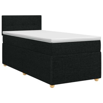 vidaXL Letto Box Spring Con Materasso Nero 80 X 200 Cm Tessuto Vidaxl