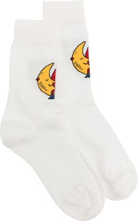 Sky High Farm Calzini Strawberry & Moon - Bianco