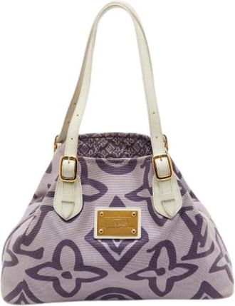 Louis Vuitton Pre-owned Canvas Handtas - Dames - Vintage Handtas - Paars - ONE Size - Vintage