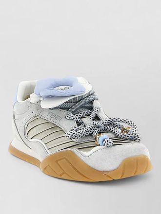 Fendi wave pulse sneakers mesh suede sole