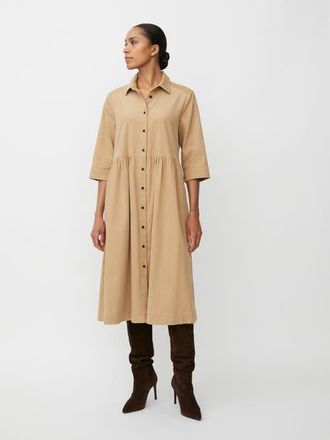 Masai MaNynisla 3/4 Sleeve Midi Dress in Travertine at Nordstrom, Size Small