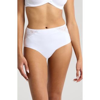 Chantelle Easy Support High Waist Briefs in White at Nordstrom, Size 3X-Large