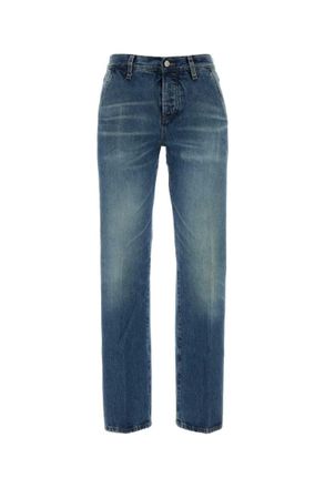Frame Denim Blue Straight High Rise Jeans