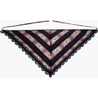 Anna Sui Cameo Stripe Headscarf in Orchid at Nordstrom