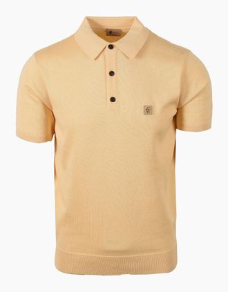 Gabicci Vintage 1973 Mens GABICCI VINTAGE JACKSON KNITTED POLO SHIRT LEMON - Yellow - Size: 42