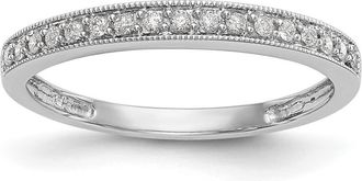Diamond2Deal 14k Gold Lab Grown Diamond Wedding Band Ring 0.17Ct Clarity- VS Color- G-H