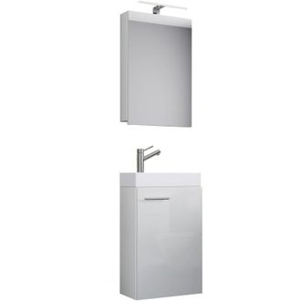 ebuy24 Ebuy24 - Set Vcm De 3 Piezas Lavadero Para Invitados Wc Ba&ntilde;o De Invitados Lavabo Muebles De Ba&ntilde;o Juego De Ba&ntilde;o - Slito Sc (roble De Miel)