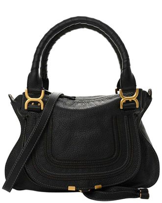 Chloé Black Calfskin Leather Medium Marcie Satchel (Authentic Pre-Loved)