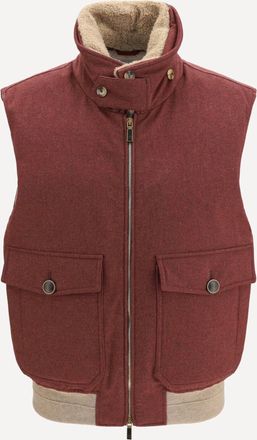 Brunello Cucinelli Gilet imbottito in lana Man M