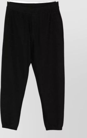 Emporio Armani cotton blend jogger trousers ribbed cuffs