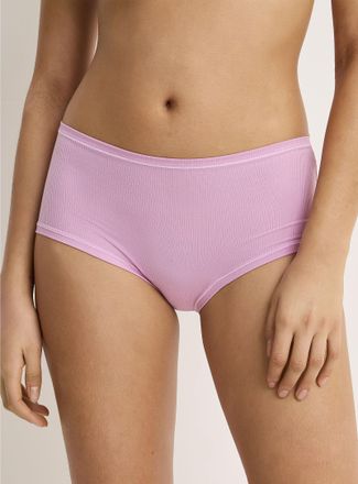 Miiyu Womens Fine ribbing high-waist boyshort TENCEL TM modal