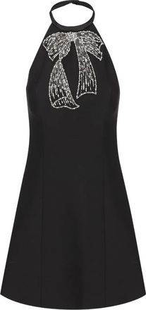 Valentino Crystal-embroidered Bow Mini Dress