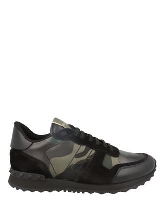 Valentino Rockrunner Leather Low-Top Sneakers