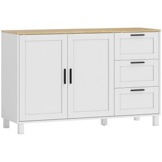 HOMCOM Aparador 120x38x76 cm blanco