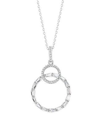 Suzy Levian Suzy Levian Silver Cz Interlocking Circle Necklace
