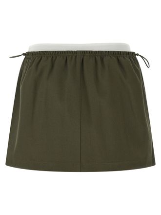 Alexander Wang Womens Bicolor Cotton Long Skirt