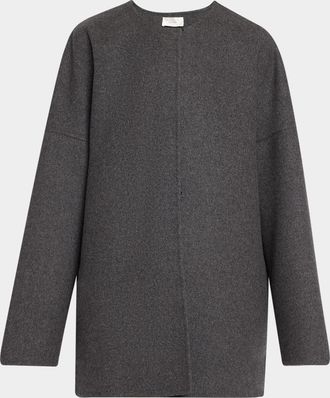 The Row Elke Brushed Cashmere Single-Breasted Jacket