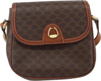 Celine Vintage Macadam Canvas Brown Canvas Backpack Bag (Pre-Owned)