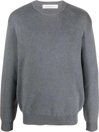 Golden Goose Davis Ribbed Cotton Sweater - Heren - Truien - Grijs - Maat: S Katoen
