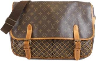 Louis Vuitton Pre-owned Cross Body Bags, female, Brown, Size: ONE SIZE Pre-owned Canvas Cross Body Bag