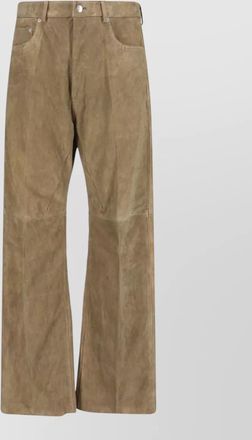 Rick Owens straight trousers belt loops side pockets