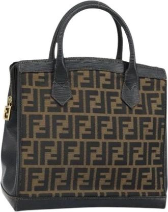 Fendi Pre-owned Vintage Canvas Handbag - Dames - Vintage Handtas - Bruin - ONE Size - Vintage