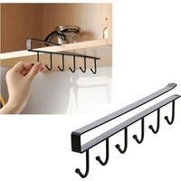 OEM Organizador Colgante Para Debajo Del Armario Para Tazas De Cocina, Utensilios Y M&aacute;s (negro) - Crezuo