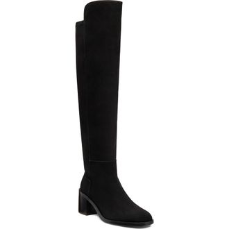 Stuart Weitzman 5050 Finn Boot in Black Suede at Nordstrom Rack, Size 7.5